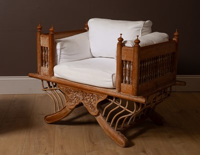 Lot 355 - An Eastern limed beechwood and bamboo conservatory suite