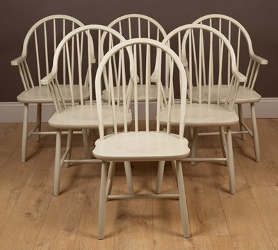 Lot 186 - A set of six dining chairs