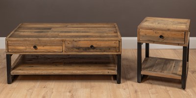 Lot 188 - Reclaimed wood coffee and side tables