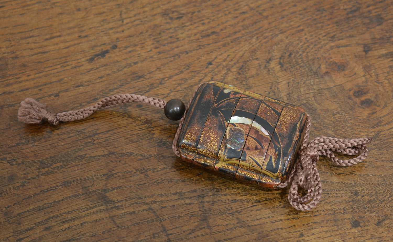Lot 543 - Five case lacquer inro Japanese, Meiji period...