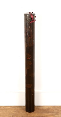 Lot 320 - Lacquer parchment/scroll case Japanese, 19th...