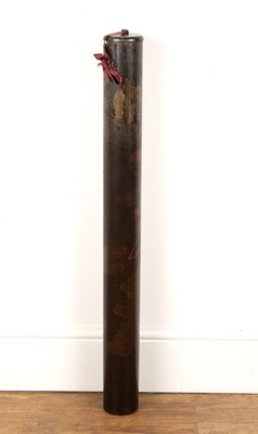 Lot 320 - Lacquer parchment/scroll case Japanese, 19th...