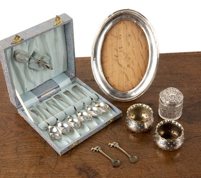 Lot 210 - Collection of miscellaneous silver comprising:...