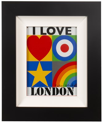 Lot 370 - Peter Blake (b.1932) I Love London screenprint...