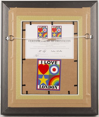 Lot 370 - Peter Blake (b.1932) I Love London screenprint...