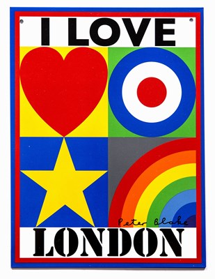 Lot 149 - Peter Blake (b.1932) I Love London screenprint...