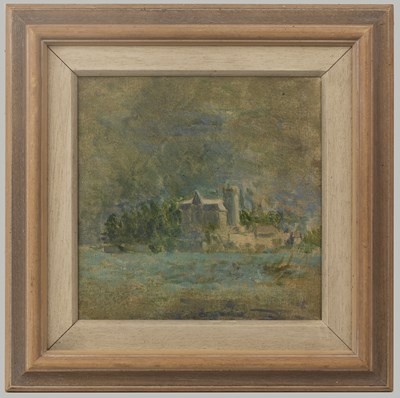 Lot 429 - Jane Dowling (1925-2023) Castle & Lake signed...