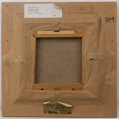 Lot 429 - Jane Dowling (1925-2023) Castle & Lake signed...