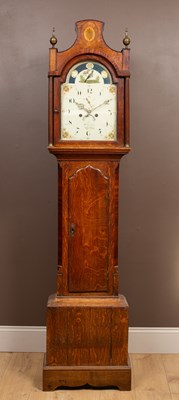 Lot 496 - An early 19th century oak-cased eight-day longcase clock