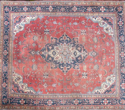 Lot 393 - A large hand-woven Oushak style carpet