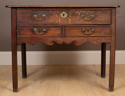 Lot 228 - An 18th century oak side table