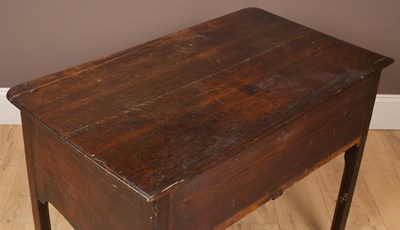 Lot 228 - An 18th century oak side table