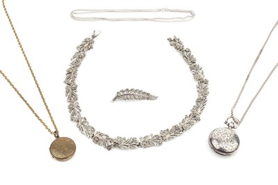 Lot 70 - A collection of silver and costume jewellery,...