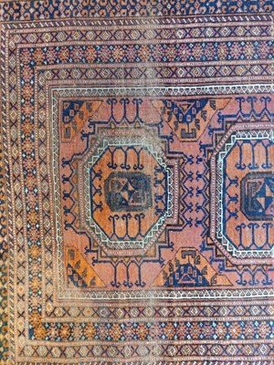 Lot 256 - A handwoven Afgan style rug
