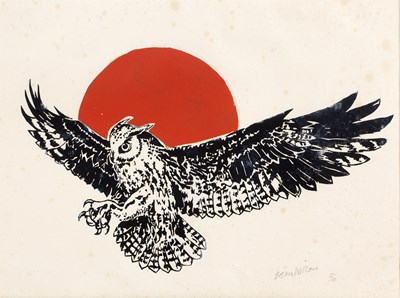 Lot 194 - Brian Wilson (Contemporary) 'Eagle owl',...