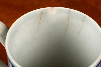 Lot 505 - An 18th century pearlware, possibly Liverpool, mug of small size