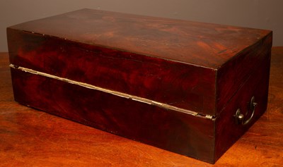 Lot 79 - A mahogany writing box Lord Nelson and Captain Cuthbert Interest