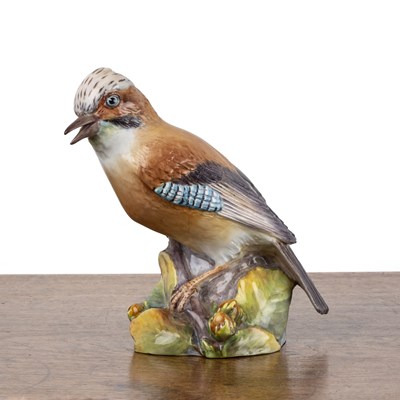 Lot 312 - Royal Worcester porcelain model of a Jay in...