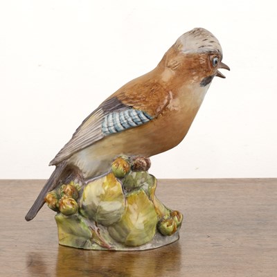 Lot 312 - Royal Worcester porcelain model of a Jay in...