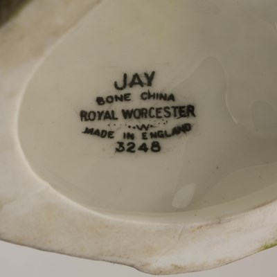 Lot 312 - Royal Worcester porcelain model of a Jay in...