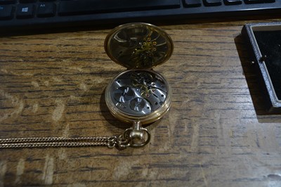 Lot 192 - 9ct gold cased Garrard half hunter pocket...