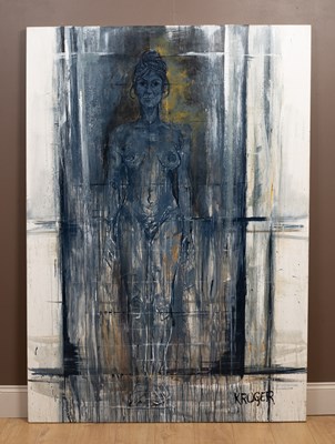 Lot 277 - Kruger, a standing nude in the style of Giacometti