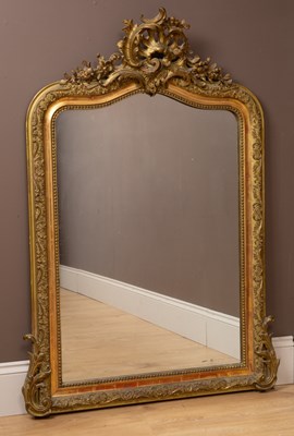 Lot 309 - A French Rococo style wall mirror