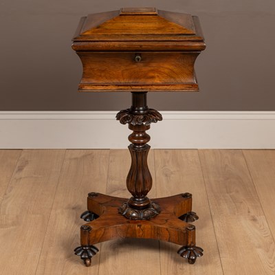 Lot 310 - A Victorian rosewood teapoy