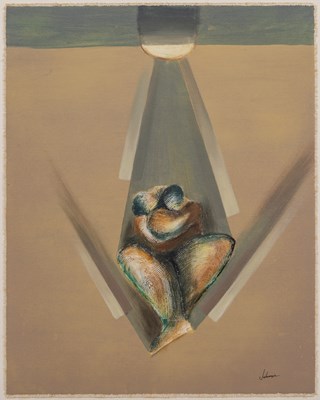 Lot 292 - Jahangir Hossain five abstract studies of nudes together with one other abstract Madonna and child