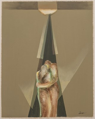 Lot 292 - Jahangir Hossain five abstract studies of nudes together with one other abstract Madonna and child