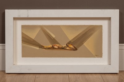 Lot 292 - Jahangir Hossain five abstract studies of nudes together with one other abstract Madonna and child