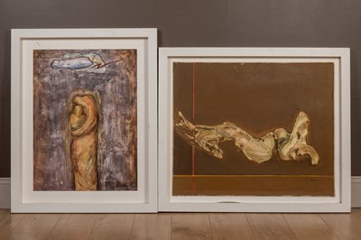 Lot 292 - Jahangir Hossain five abstract studies of nudes together with one other abstract Madonna and child