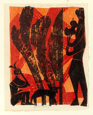 Lot 30 - Helmut Grieshaber (1909-1981) Figures and...