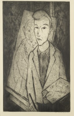 Lot 98 - Gustav Stettler (1913-2005) Self Portrait,...