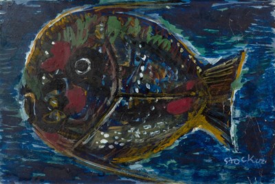 Lot 25 - Hans Stocker (1896-1983) Fish signed (lower...