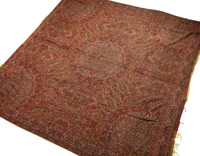 Lot 170 - A 19th century Indian Kashmir style shawl...
