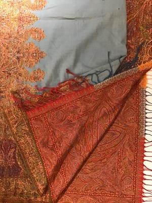 Lot 171 - A 19th century Indian Kashmir style shawl...