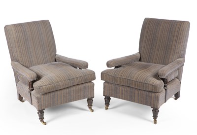 Lot 169 - A pair of late Victorian Howard style...