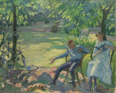 Lot 171 - Kurt Witte (1882-1959) A Couple Taking Shade...