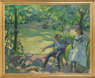 Lot 171 - Kurt Witte (1882-1959) A Couple Taking Shade...