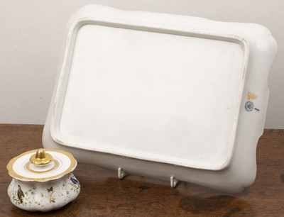 Lot 239 - Berlin KPM porcelain ink or desk stand with...