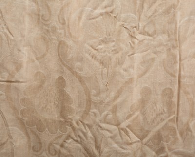 Lot 218 - Three pairs of cream lined curtains