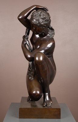 Lot 543 - In the manner of Antonio Susini, a bronze statue of the crouching Venus