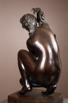 Lot 543 - In the manner of Antonio Susini, a bronze statue of the crouching Venus