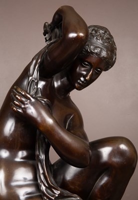 Lot 543 - In the manner of Antonio Susini, a bronze statue of the crouching Venus