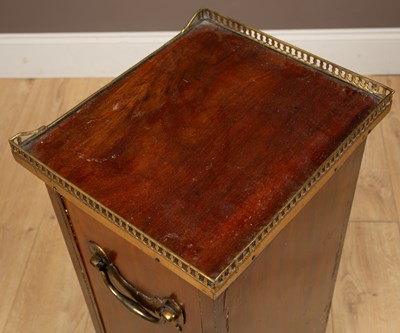 Lot 507 - A French restoration style mahogany pot cupboard