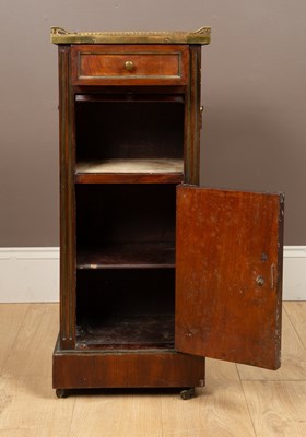 Lot 507 - A French restoration style mahogany pot cupboard