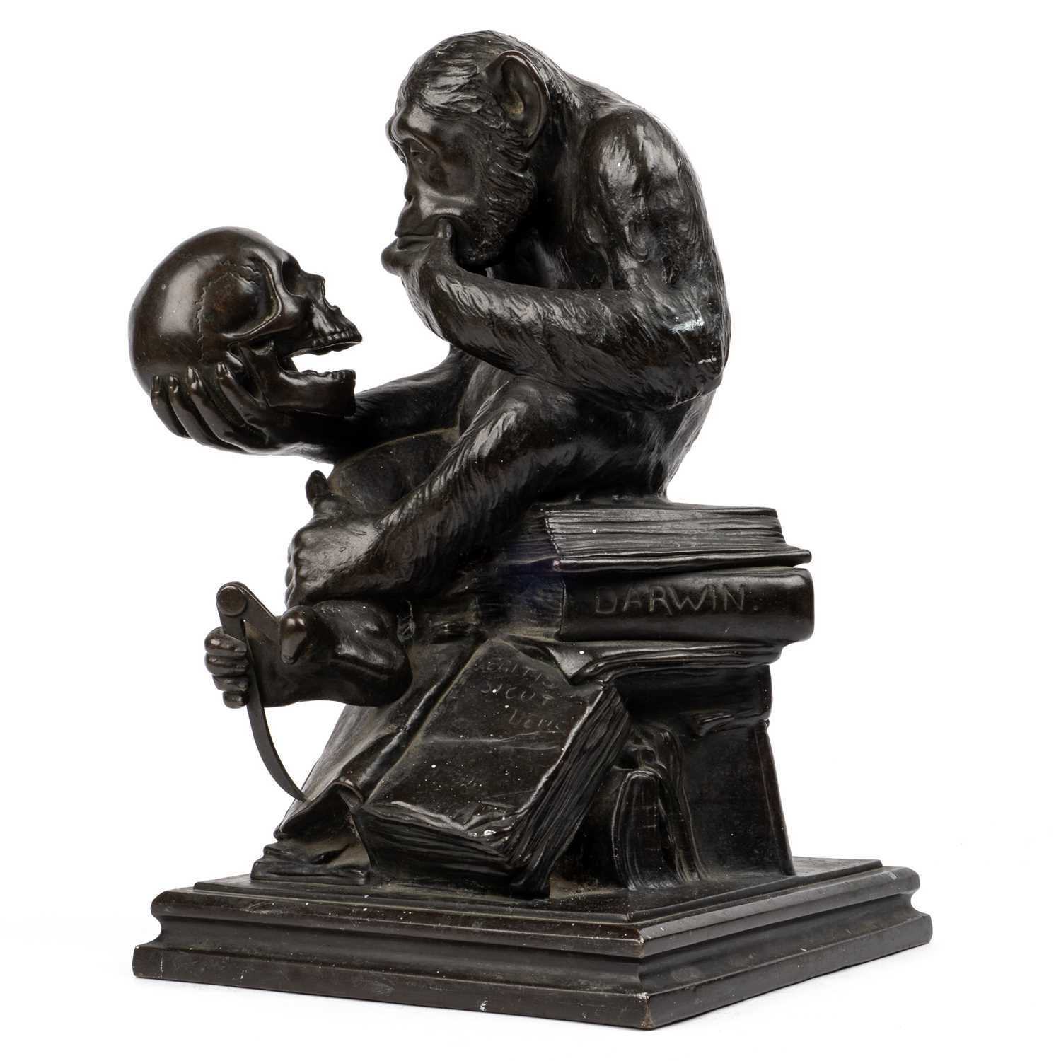 Lot 1 - Hugo Wolfgang Rheinhold (German 1852-1900), Darwin's Ape