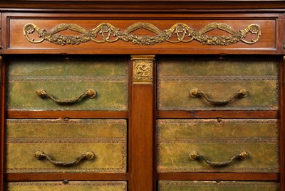 Lot 17 - An Empire style marble-topped filing chest