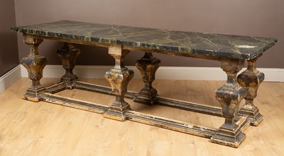 Lot 359 - A painted pine Queen Anne style refectory table